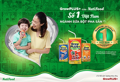 Sữa pha sẵn Nuti Grow Plus + Vàng hộp 110ml cho trẻ từ 1 tuổi - suachobeyeu.vn