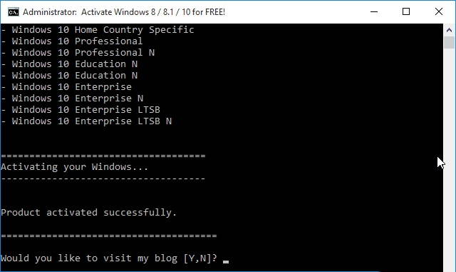 Hướng dẫn active windows 10 vĩnh viễn