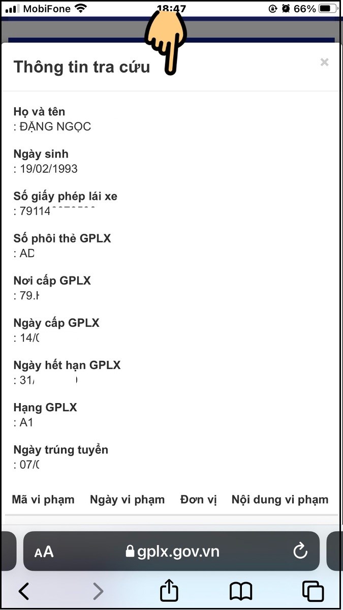 Cách tra cứu giấy phép lái xe thật giả trên gplx.gov.vn