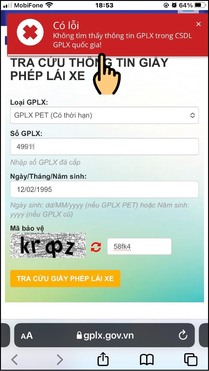 Cách tra cứu giấy phép lái xe thật giả trên gplx.gov.vn